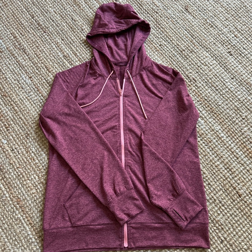 Men’s Wine Zip-Up Hoodie LL Bean
